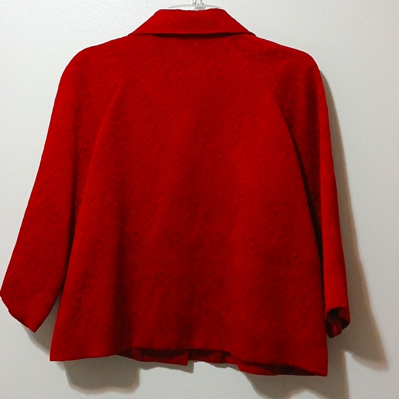 Red Women's Swing Jacket Size Large - Picture 2 of 6